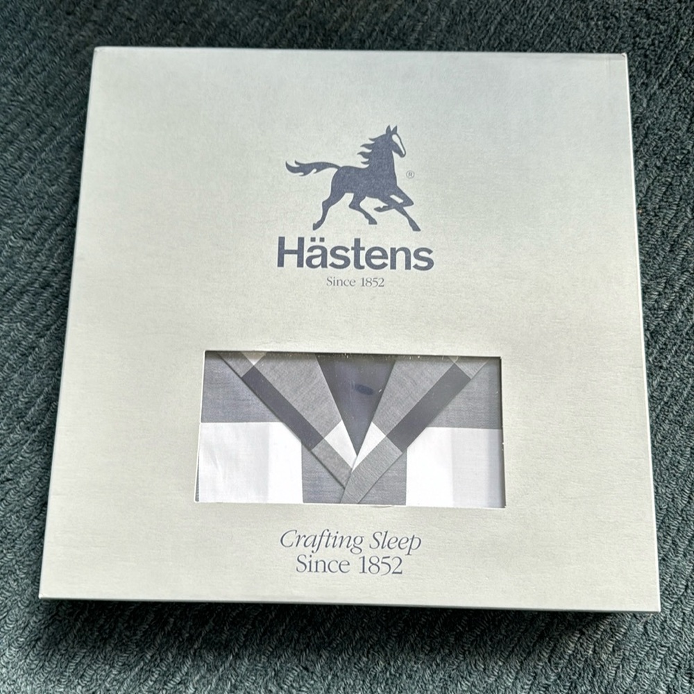 Hastens Blue Check Pyjama Adult M